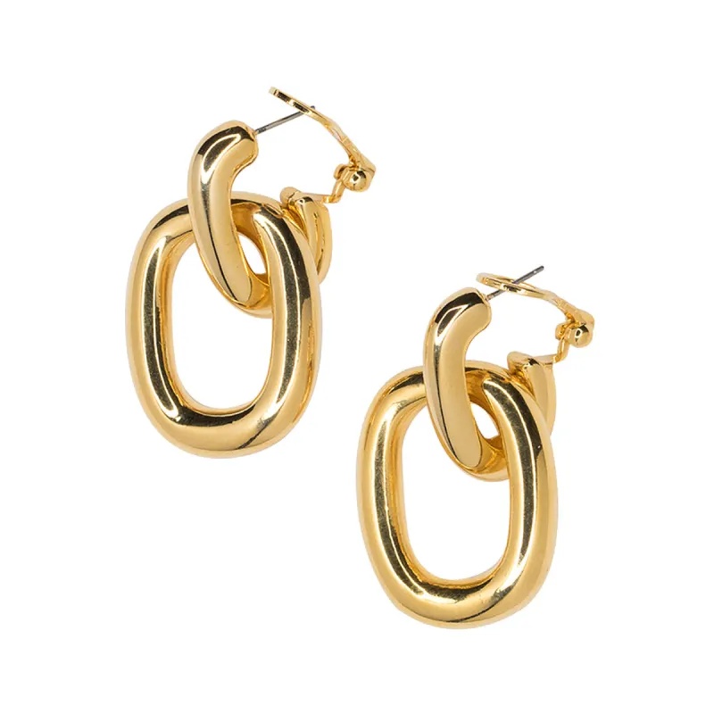 Polished Gold Doorknocker Pierced Earrings sold by Kenneth Jay Lane