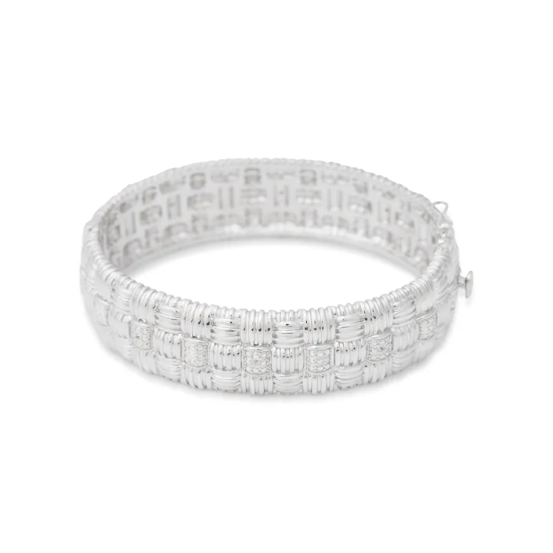 925 Silver and White Topaz Gemstone Bracelet sold by Kenneth Jay Lane