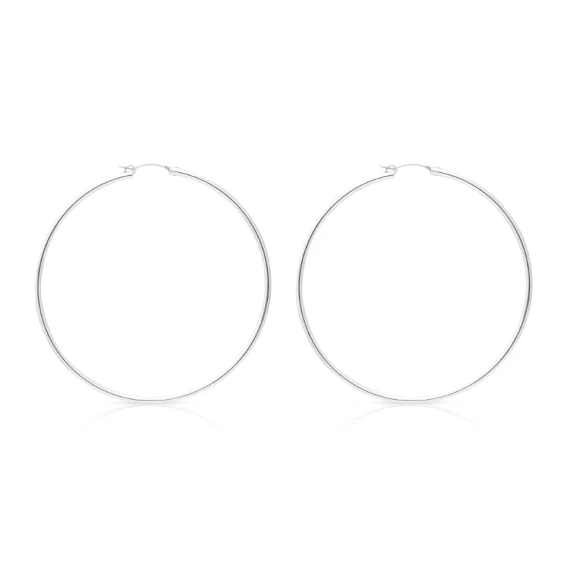 925 Silver Small Hoop Pierced Earring sold by Kenneth Jay Lane