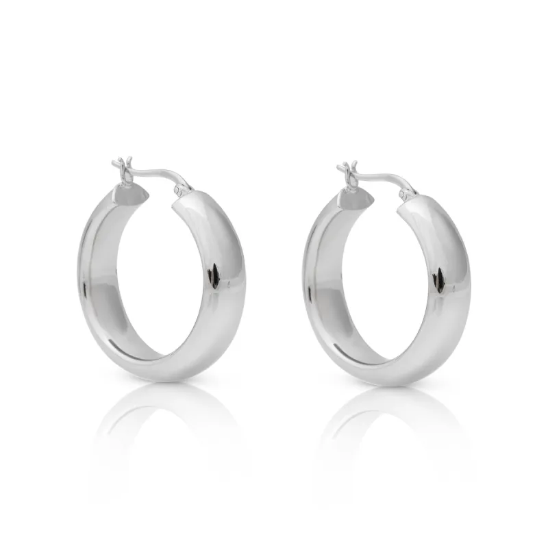 925 Silver Hoop Pierced Earring sold by Kenneth Jay Lane