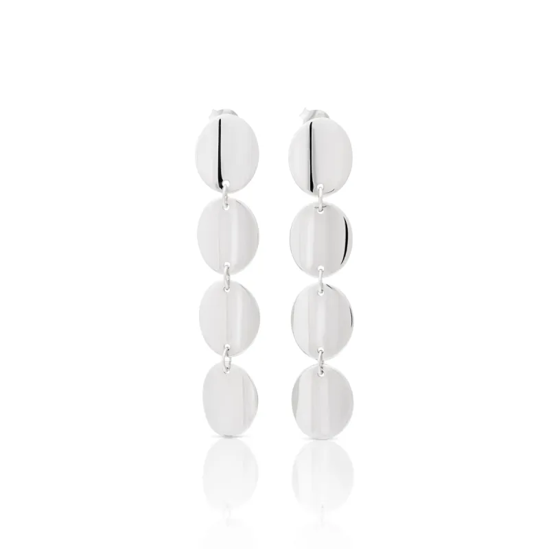 925 Silver Coin Drop Post Pierced Earring sold by Kenneth Jay Lane