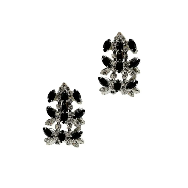 Jet Oval Clip Earrings sold by Kenneth Jay Lane