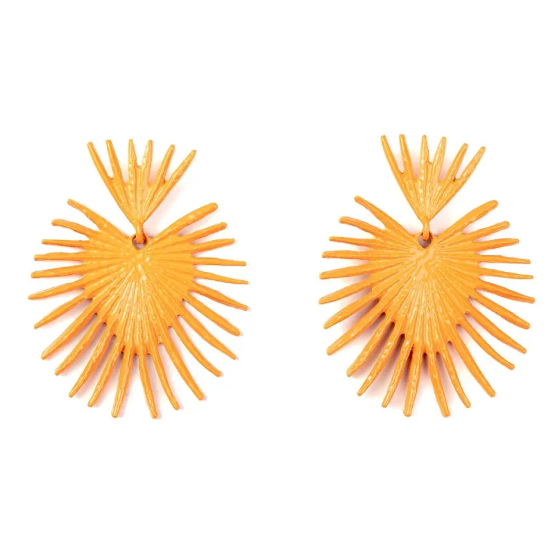 Coral Fan Pierced Earrings sold by Kenneth Jay Lane