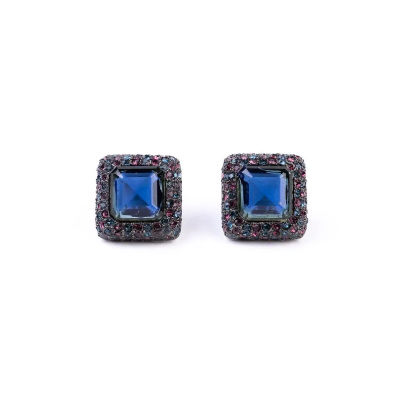 Sapphire Center Clip Earring sold by Kenneth Jay Lane