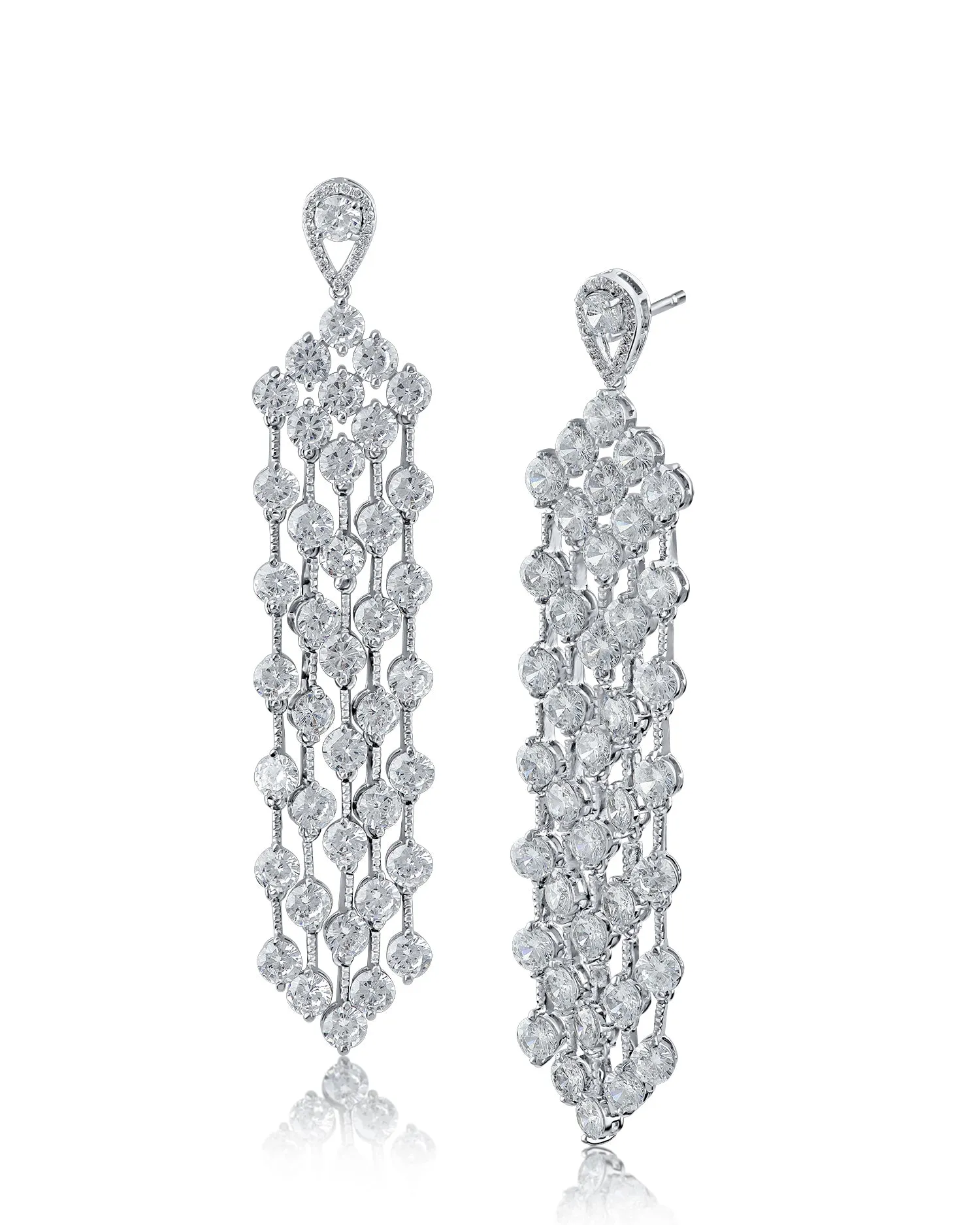 Cubic Zirconia Fringe Drop Earrings sold by Kenneth Jay Lane