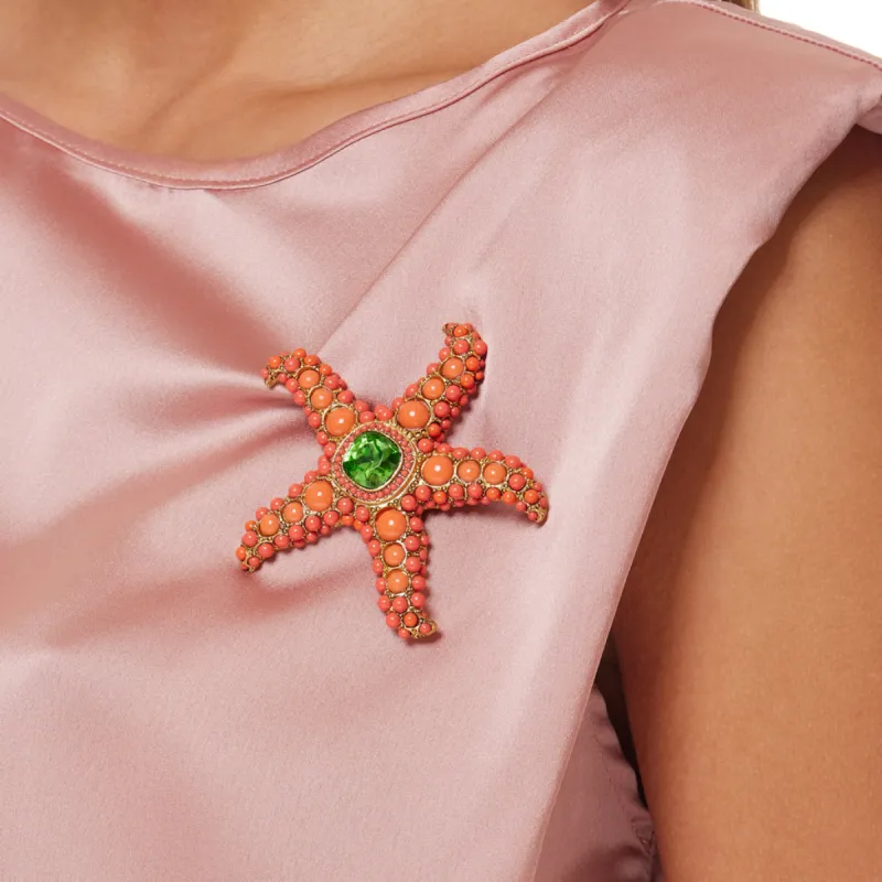 Coral Starfish Pin sold by Kenneth Jay Lane