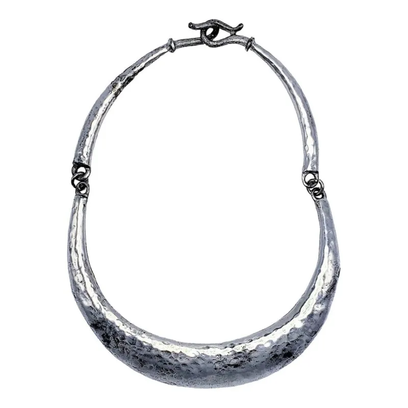 Vintage Silver Textured Collar Necklace sold by Kenneth Jay Lane