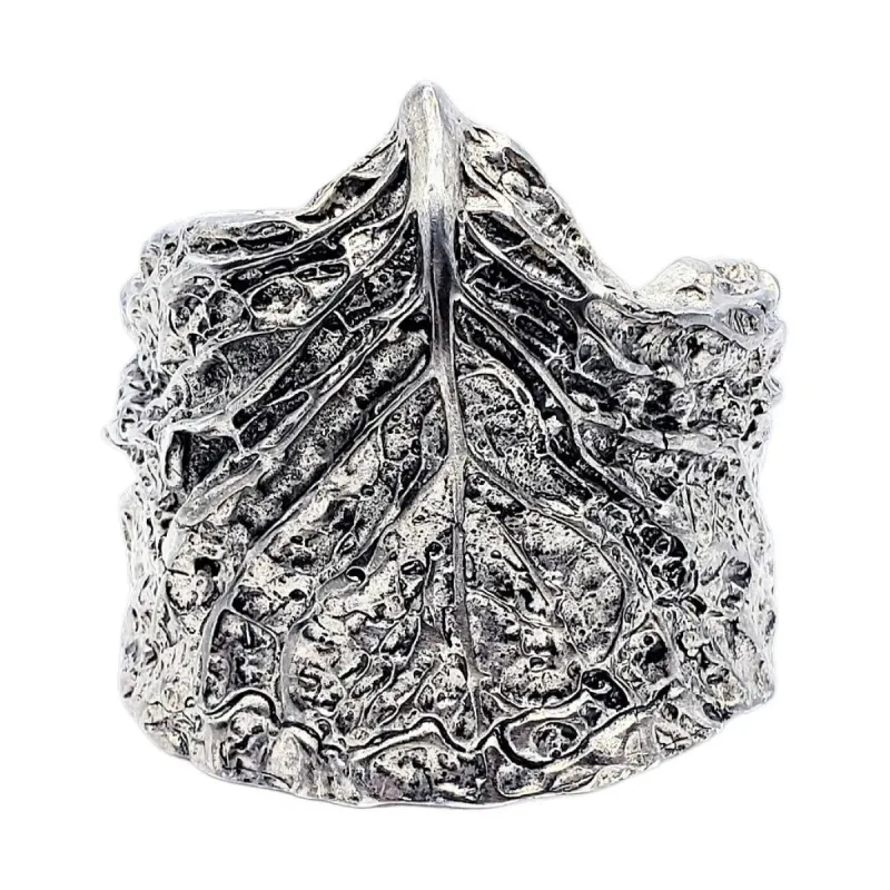 Vintage Textured Leaf Cuff Bracelet sold by Kenneth Jay Lane