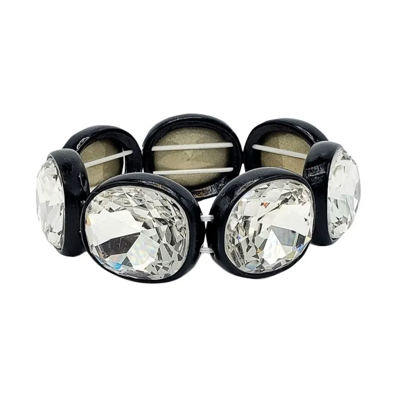 Vintage Crystal Headlight Stretch Bracelet sold by Kenneth Jay Lane