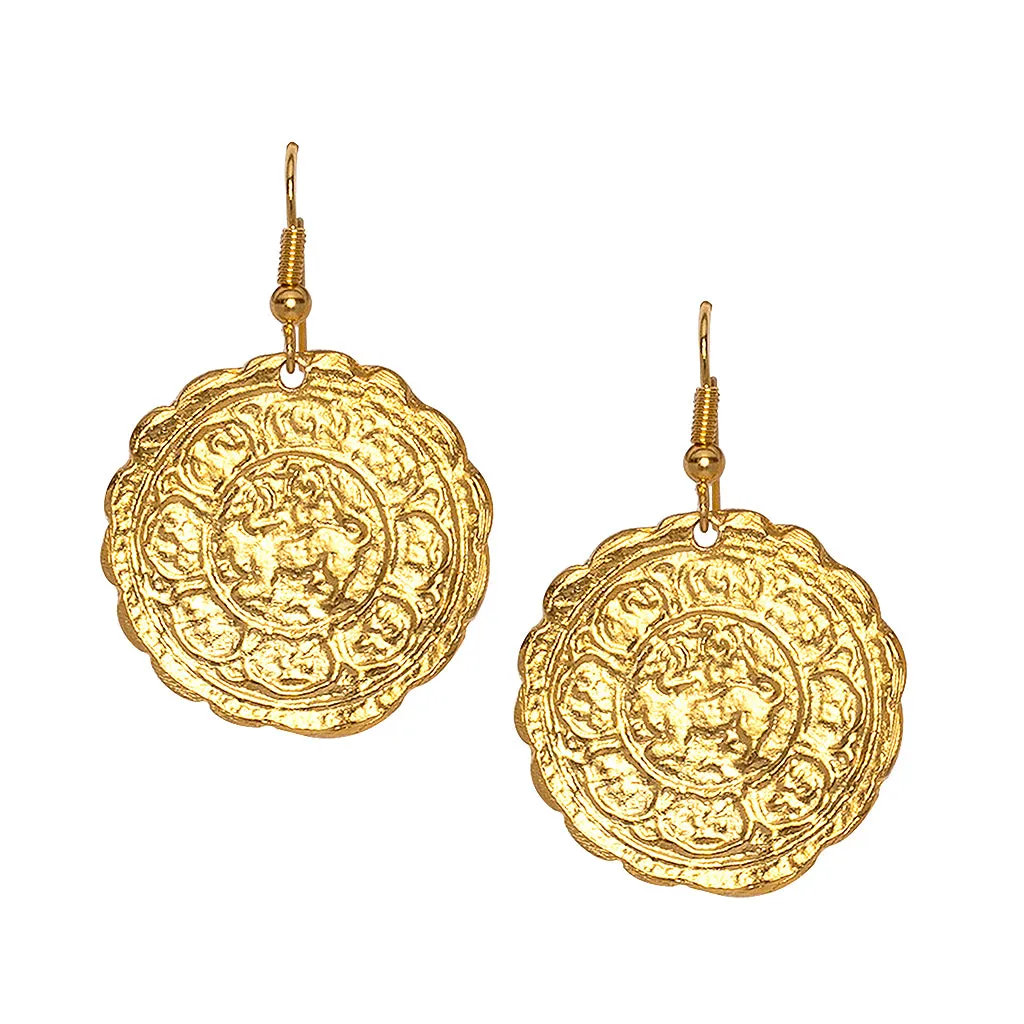 Coin Fishhook Earrings sold by Kenneth Jay Lane product image thumbnail 2