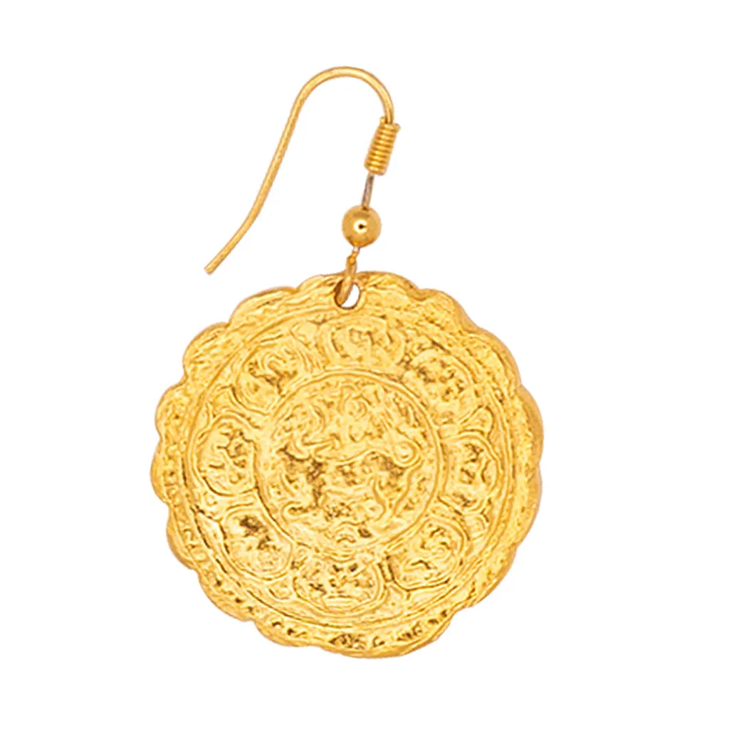 Coin Fishhook Earrings sold by Kenneth Jay Lane product image thumbnail 3