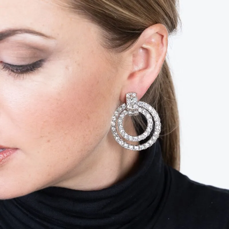 Double Doorknocker Clip Earrings sold by Kenneth Jay Lane