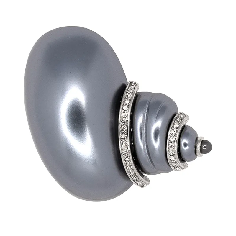 Grey Pearl Shell Pin sold by Kenneth Jay Lane