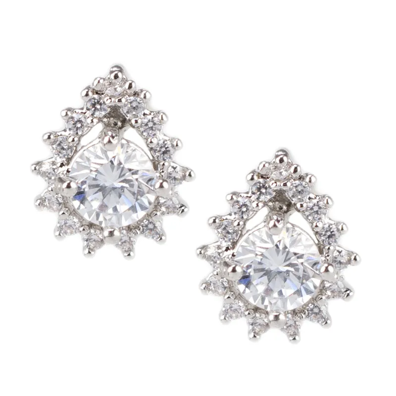 Pear CZ Studs sold by Kenneth Jay Lane