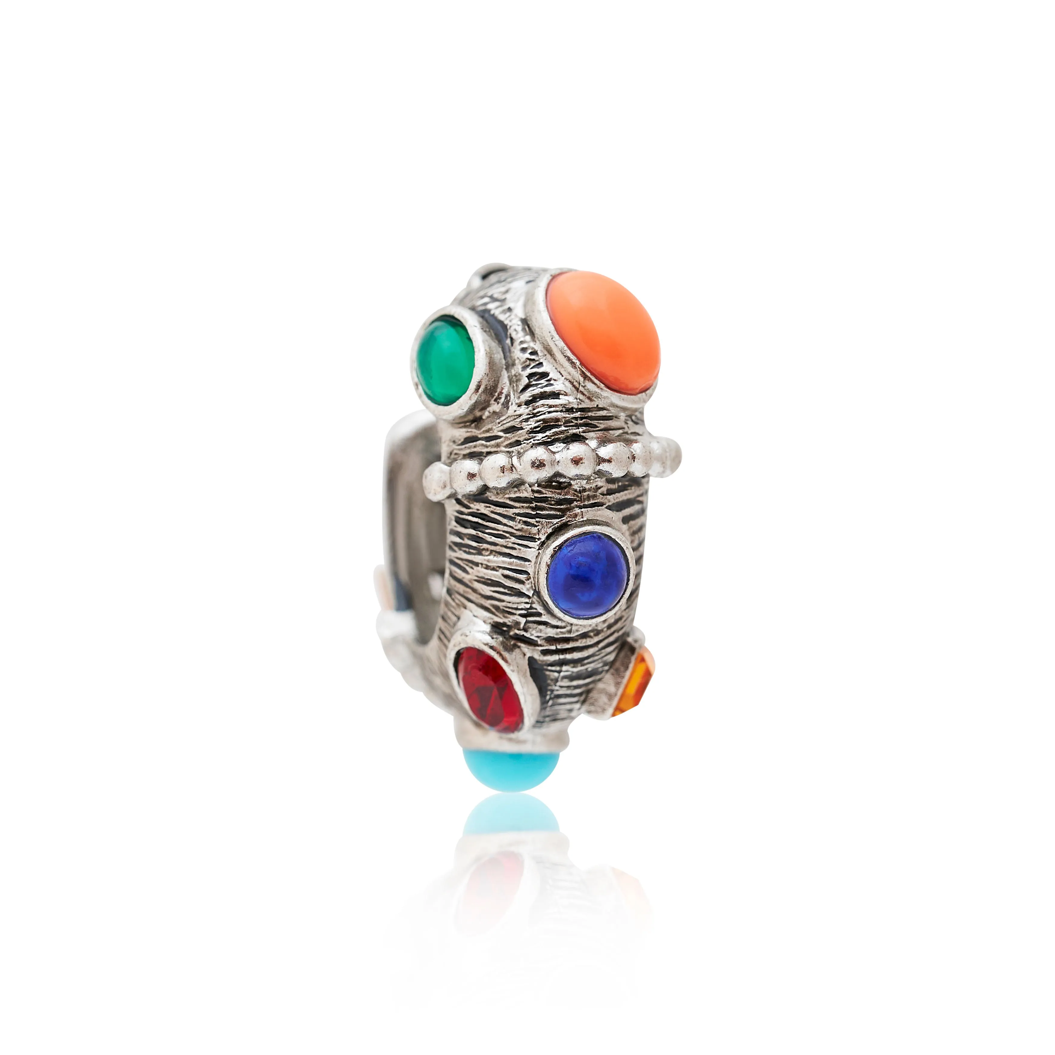 Multicolored Gemstone Hoop Earrings sold by Kenneth Jay Lane product image thumbnail 2