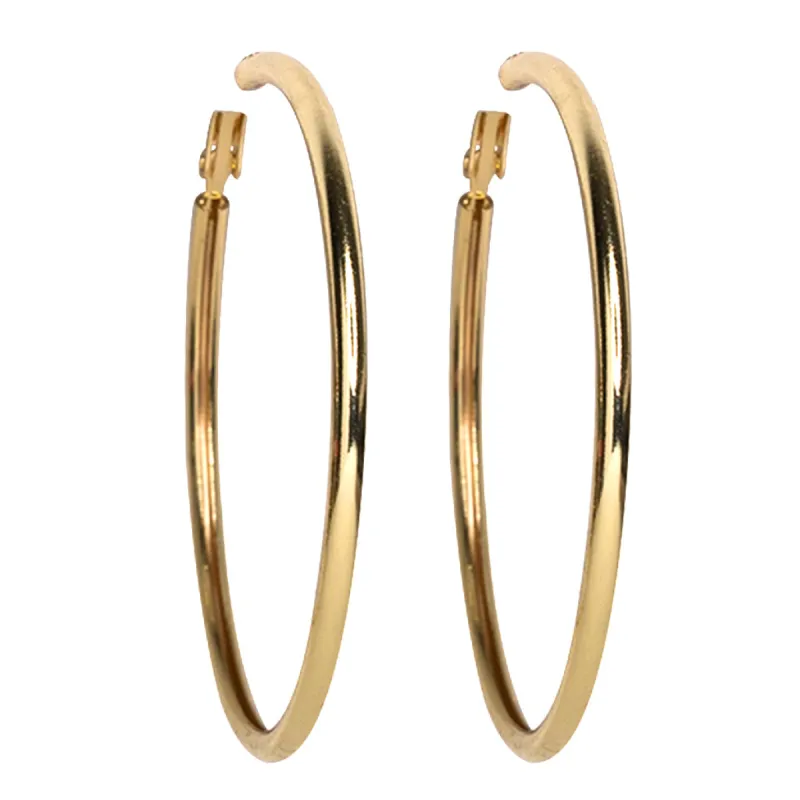 Small Gold Hoop Pierced Earrings sold by Kenneth Jay Lane