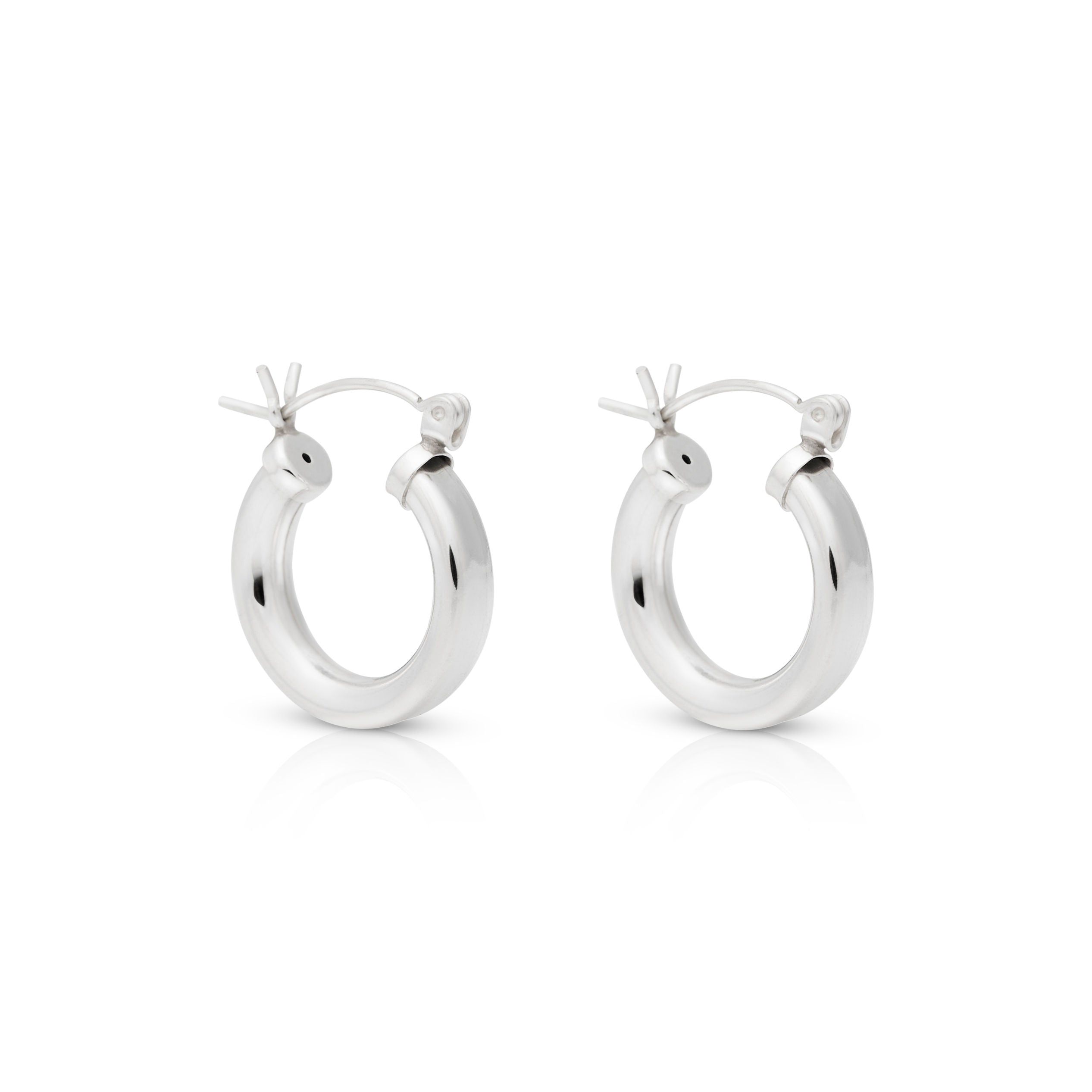 925 Silver Small Hoop Pierced Earring sold by Kenneth Jay Lane product image thumbnail 3