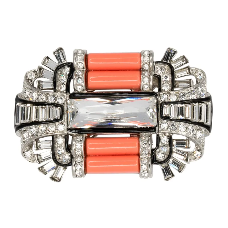 Coral Deco Pin sold by Kenneth Jay Lane