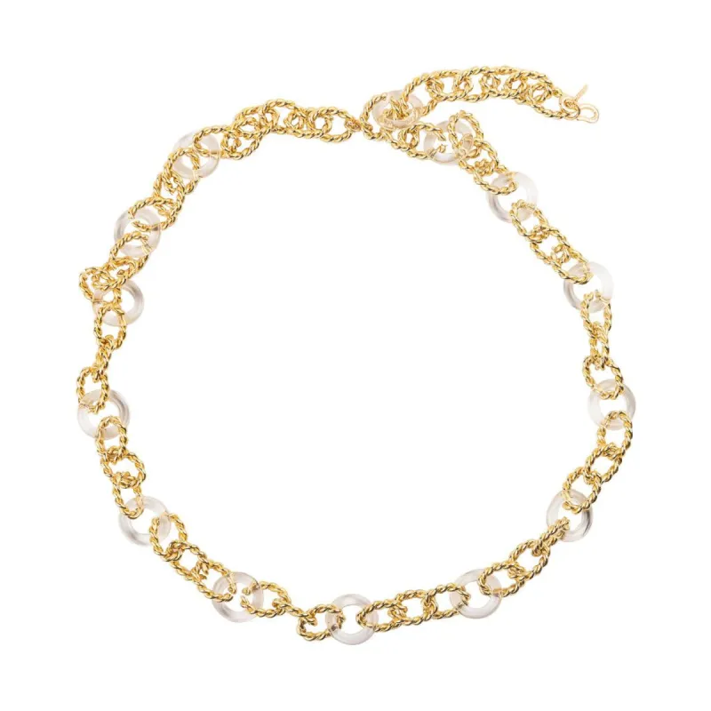 Knotted Gold Hook Necklace sold by Kenneth Jay Lane