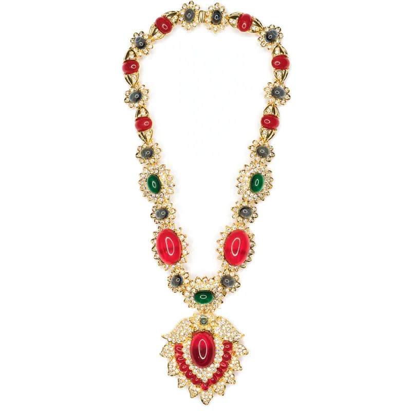 Jackie Kennedy Onassis Gemstone Necklace sold by Kenneth Jay Lane