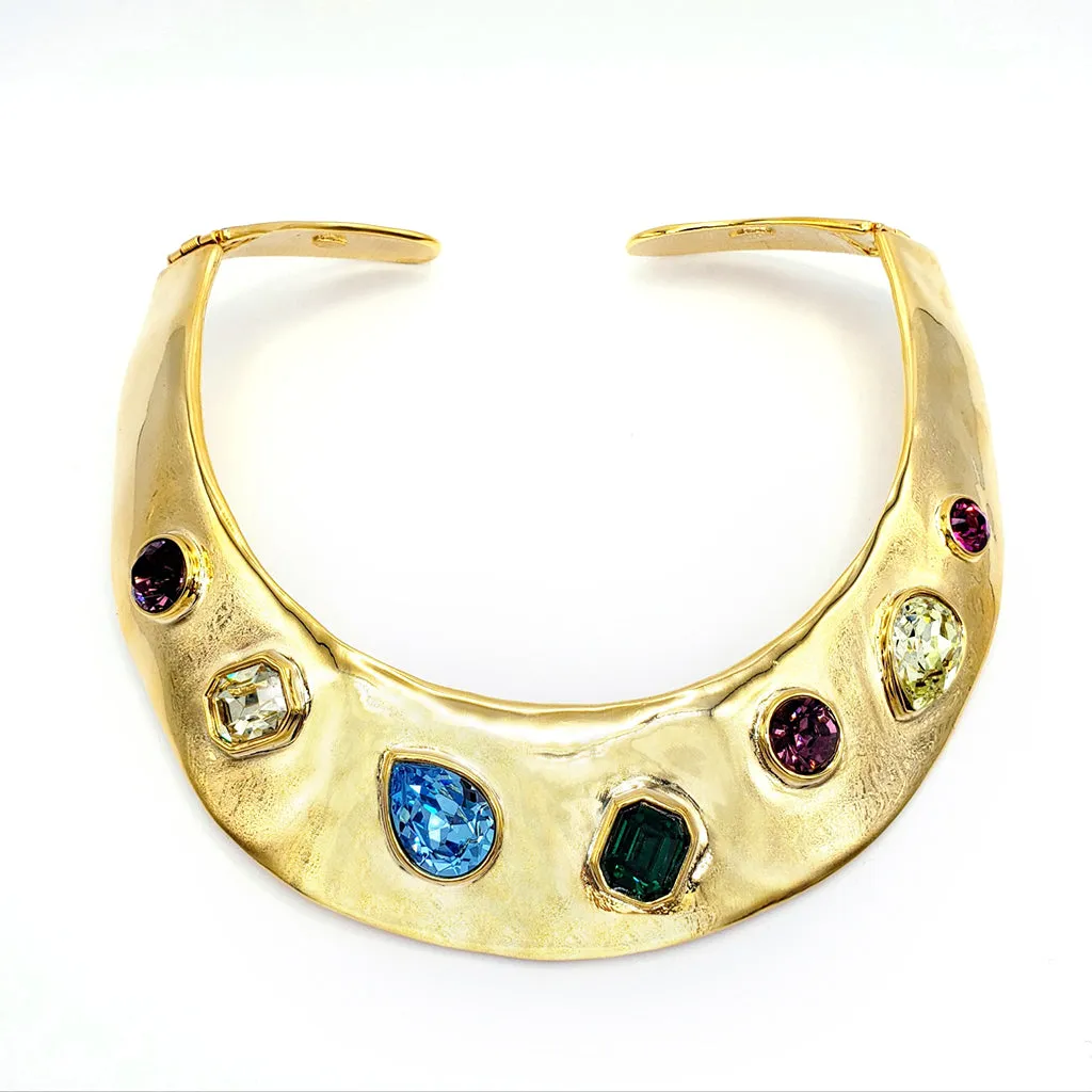 Pastel Gemstone Collar Necklace sold by Kenneth Jay Lane