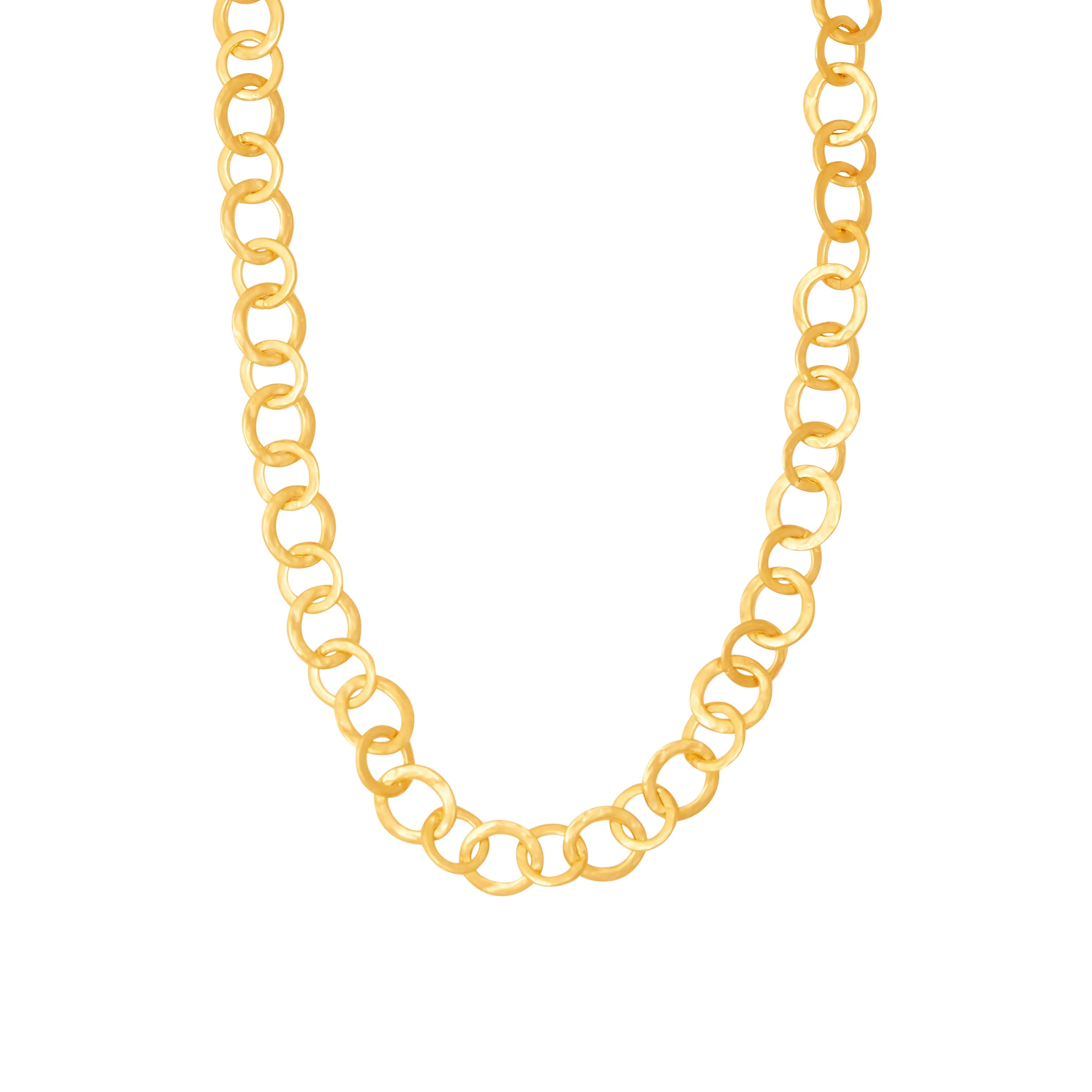 Satin Gold Open Ring Necklace sold by Kenneth Jay Lane