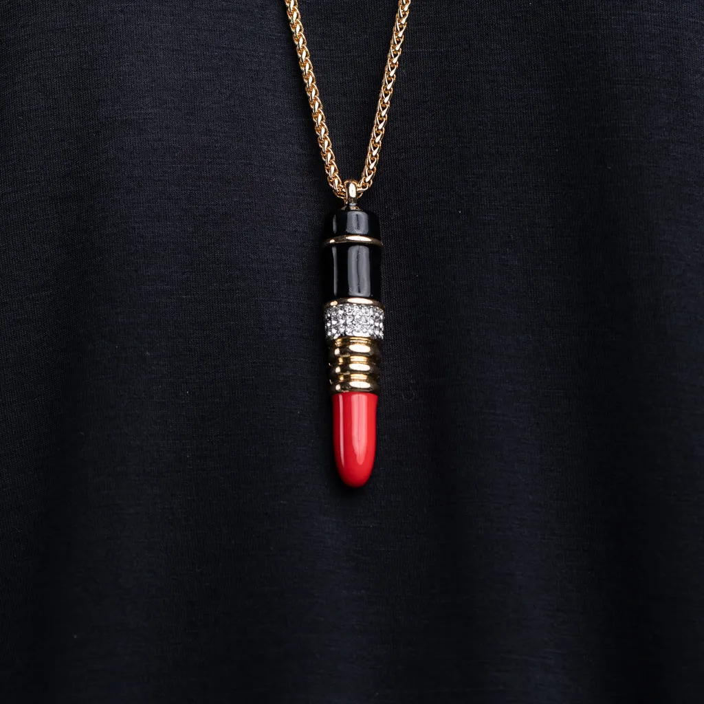 Red Lipstick Pendant sold by Kenneth Jay Lane product image thumbnail 2