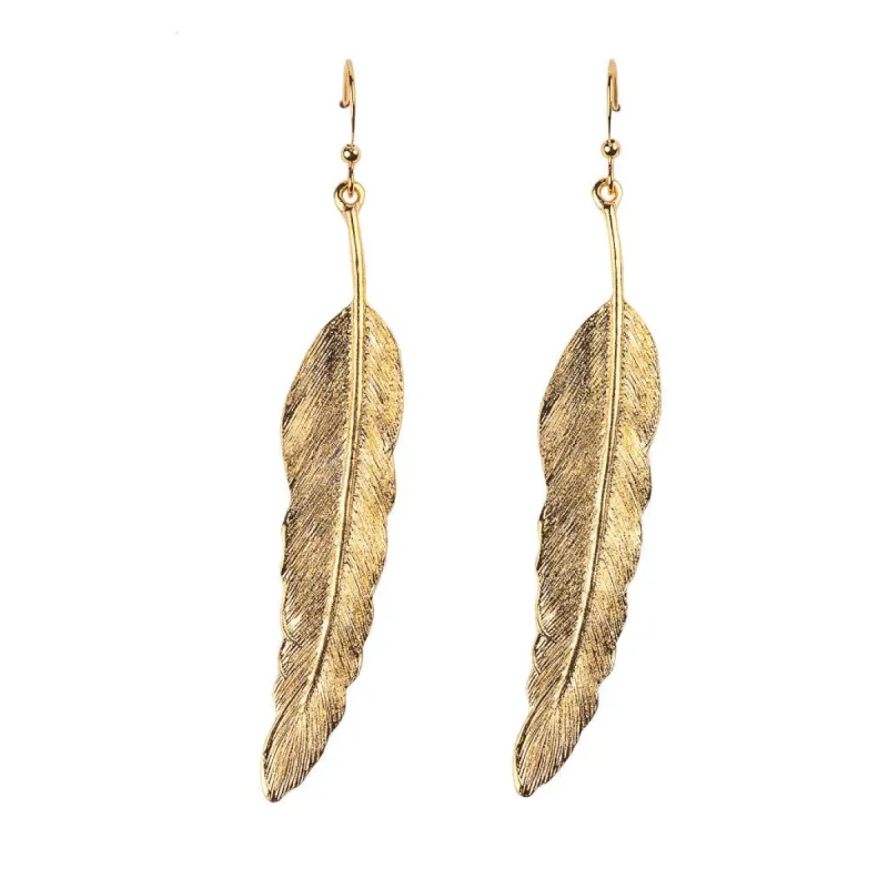 Gold Feather Earring sold by Kenneth Jay Lane