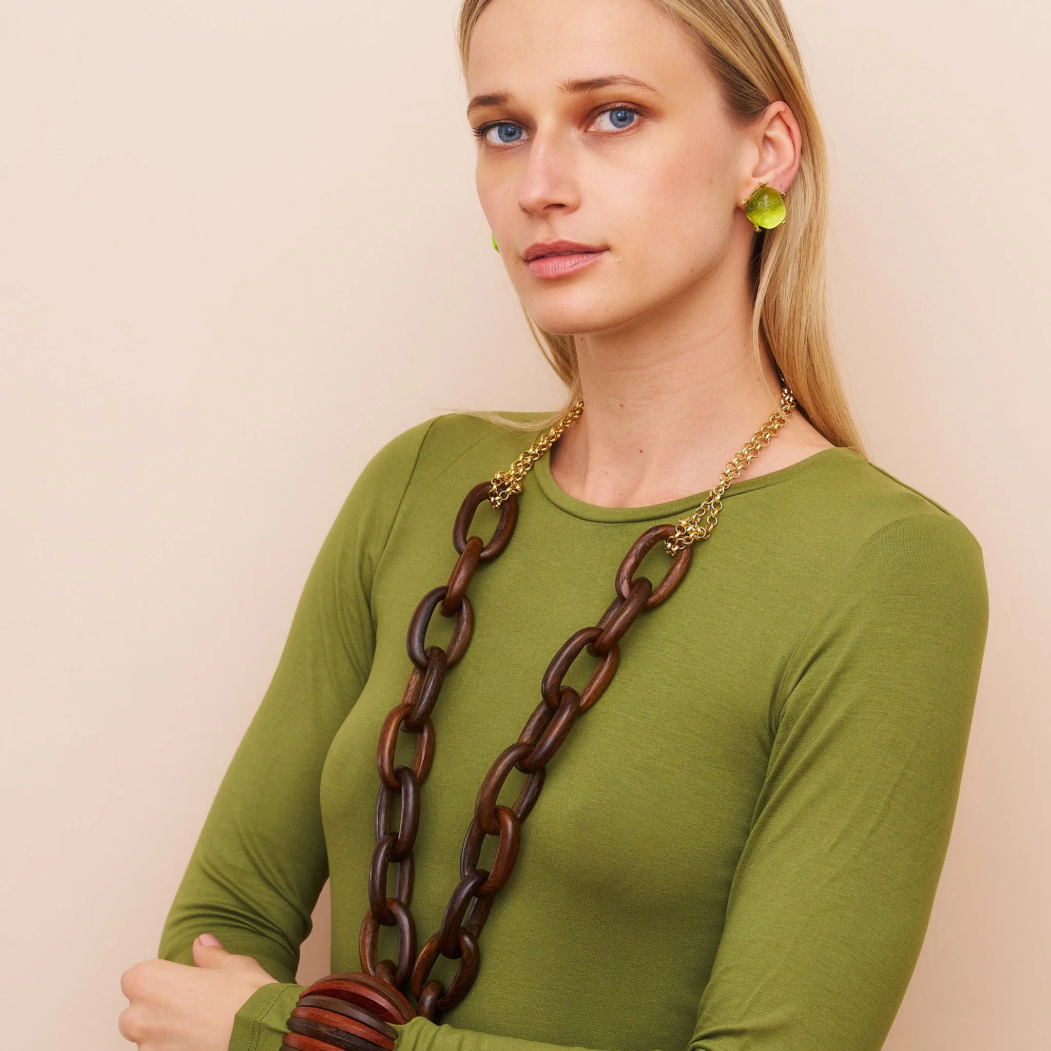 Wooden Link Necklace sold by Kenneth Jay Lane product image thumbnail 2