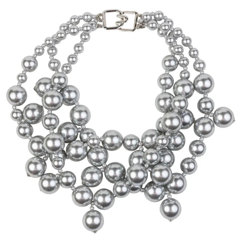 Light Grey Pearl Cluster Necklace sold by Kenneth Jay Lane