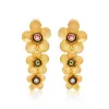 Gold Graduated Drop Flower Clip Earrings sold by Kenneth Jay Lane