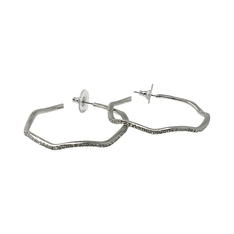 Large Wavy Hoop Earring sold by Kenneth Jay Lane