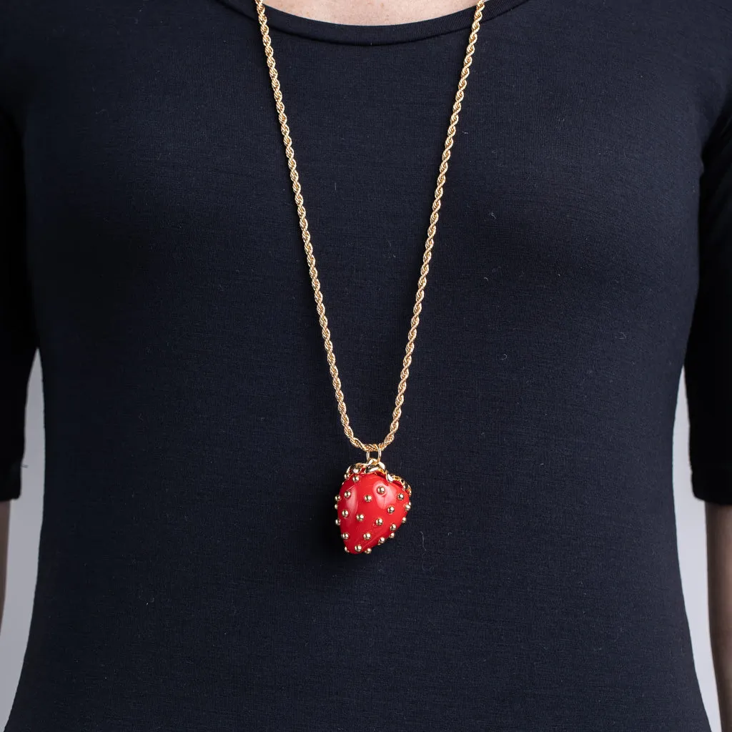 Red Strawberry Necklace sold by Kenneth Jay Lane