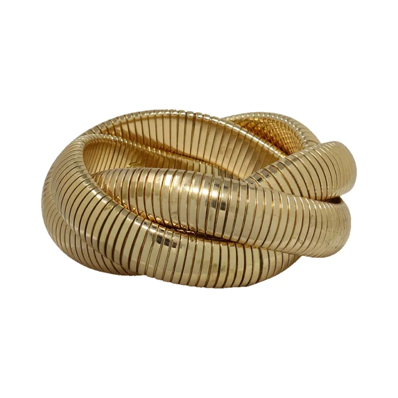 Gold Snake Chain Twist Bracelet sold by Kenneth Jay Lane