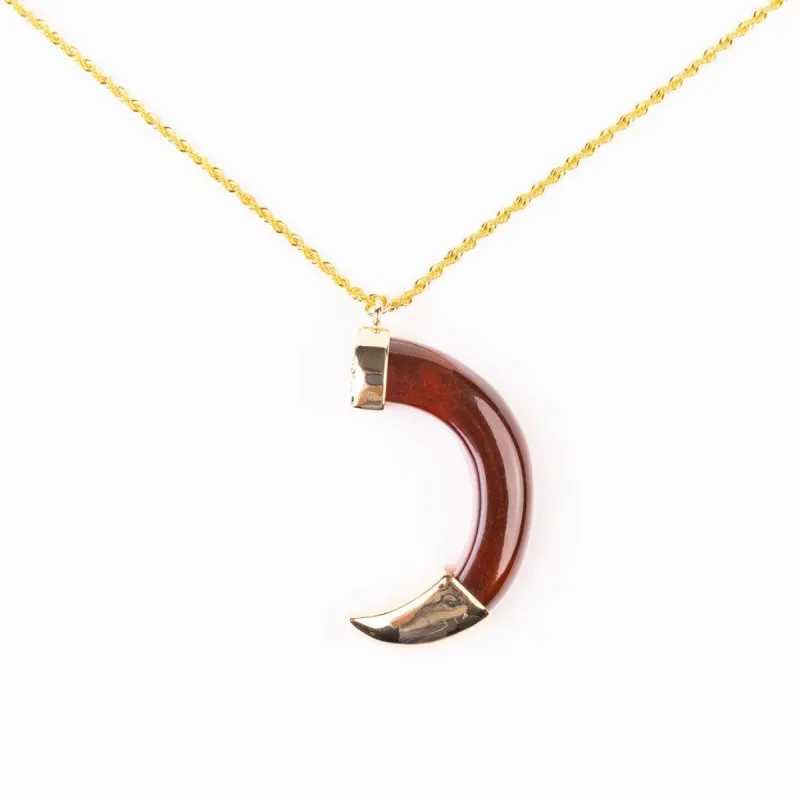 Tortoise Tusk Pendant Gold Necklace sold by Kenneth Jay Lane