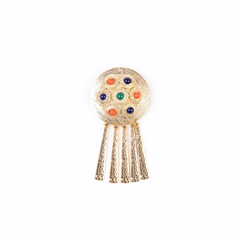 Multi Color Cabochon Pin sold by Kenneth Jay Lane