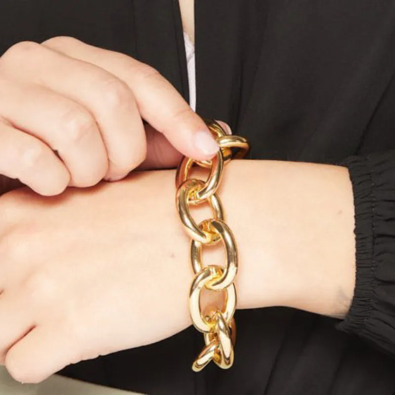Gold Chain Toggle Clasp Bracelet sold by Kenneth Jay Lane
