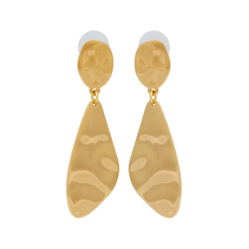 Textured Gold Pierced Earrings sold by Kenneth Jay Lane