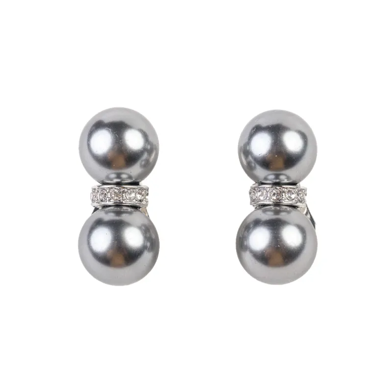 Double Grey Pearl Clip-On Earrings sold by Kenneth Jay Lane