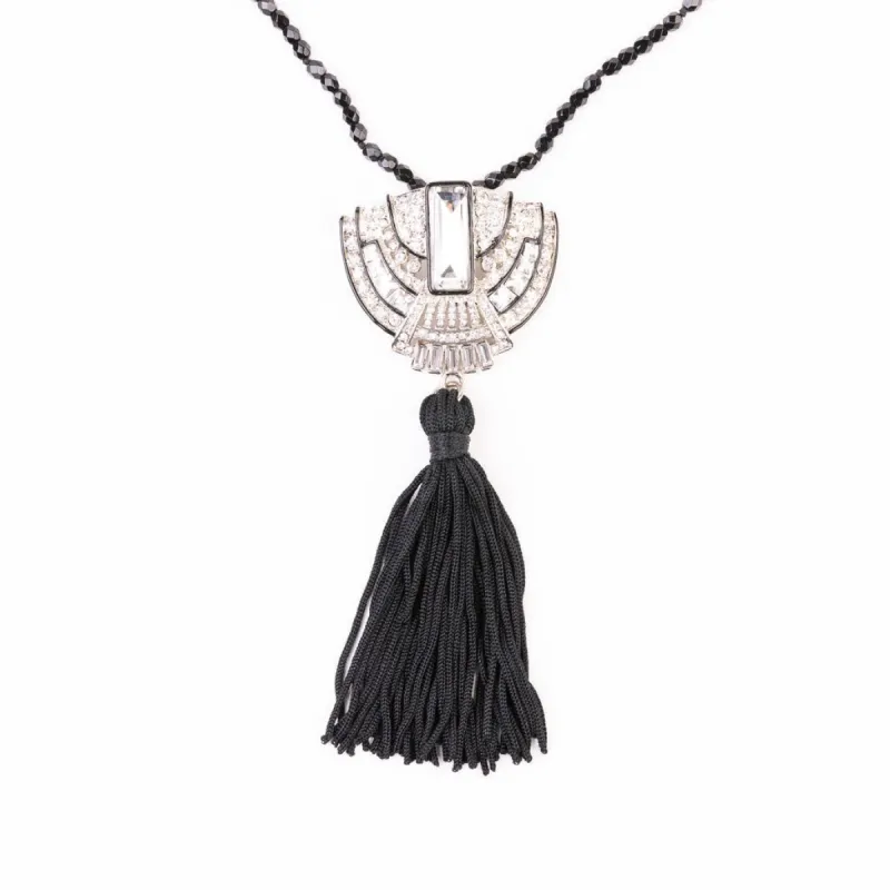 Black Tassel Deco Necklace sold by Kenneth Jay Lane
