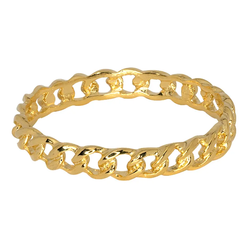 Polished Gold Link Bangle sold by Kenneth Jay Lane