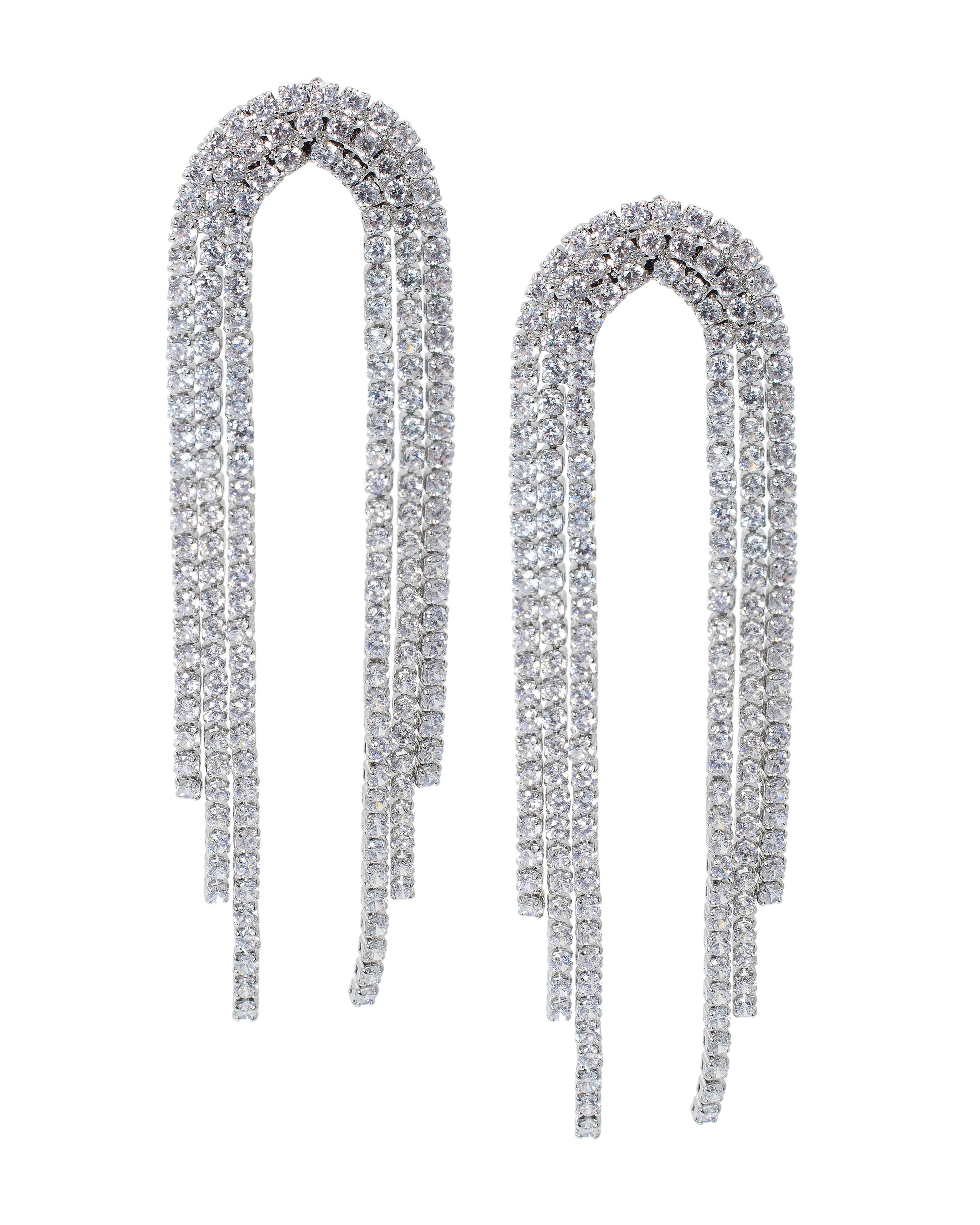 Arch Fringe Cubic Zirconia Earrings sold by Kenneth Jay Lane