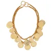 Gold Carved Coin Necklace sold by Kenneth Jay Lane