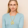Turquoise Center Starfish Pendant Chain Necklace sold by Kenneth Jay Lane