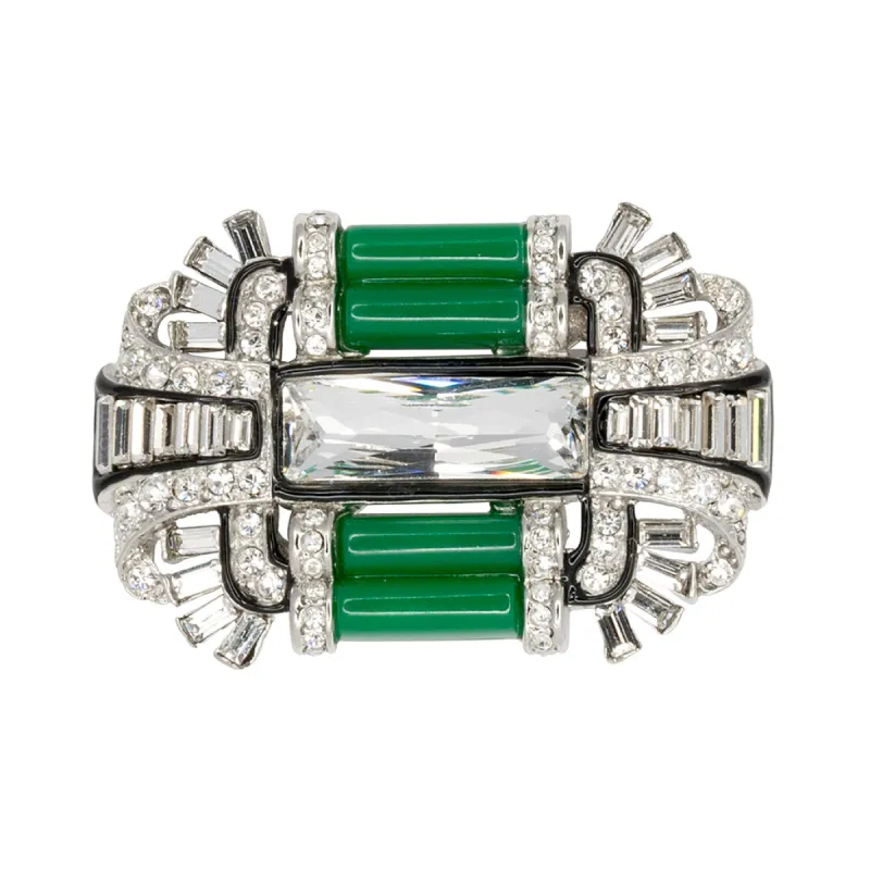 Jade Deco Pin sold by Kenneth Jay Lane