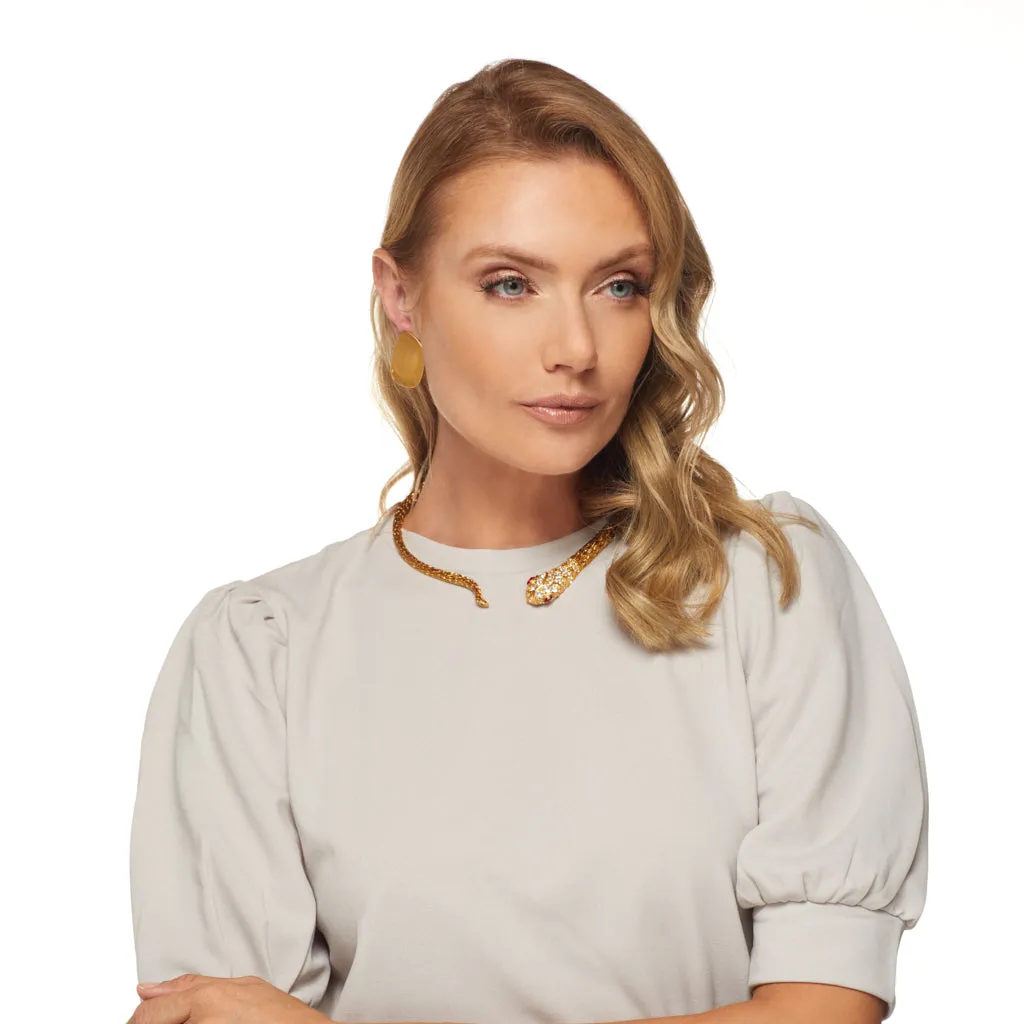 Hammered Disc Clip Earrings sold by Kenneth Jay Lane product image thumbnail 2