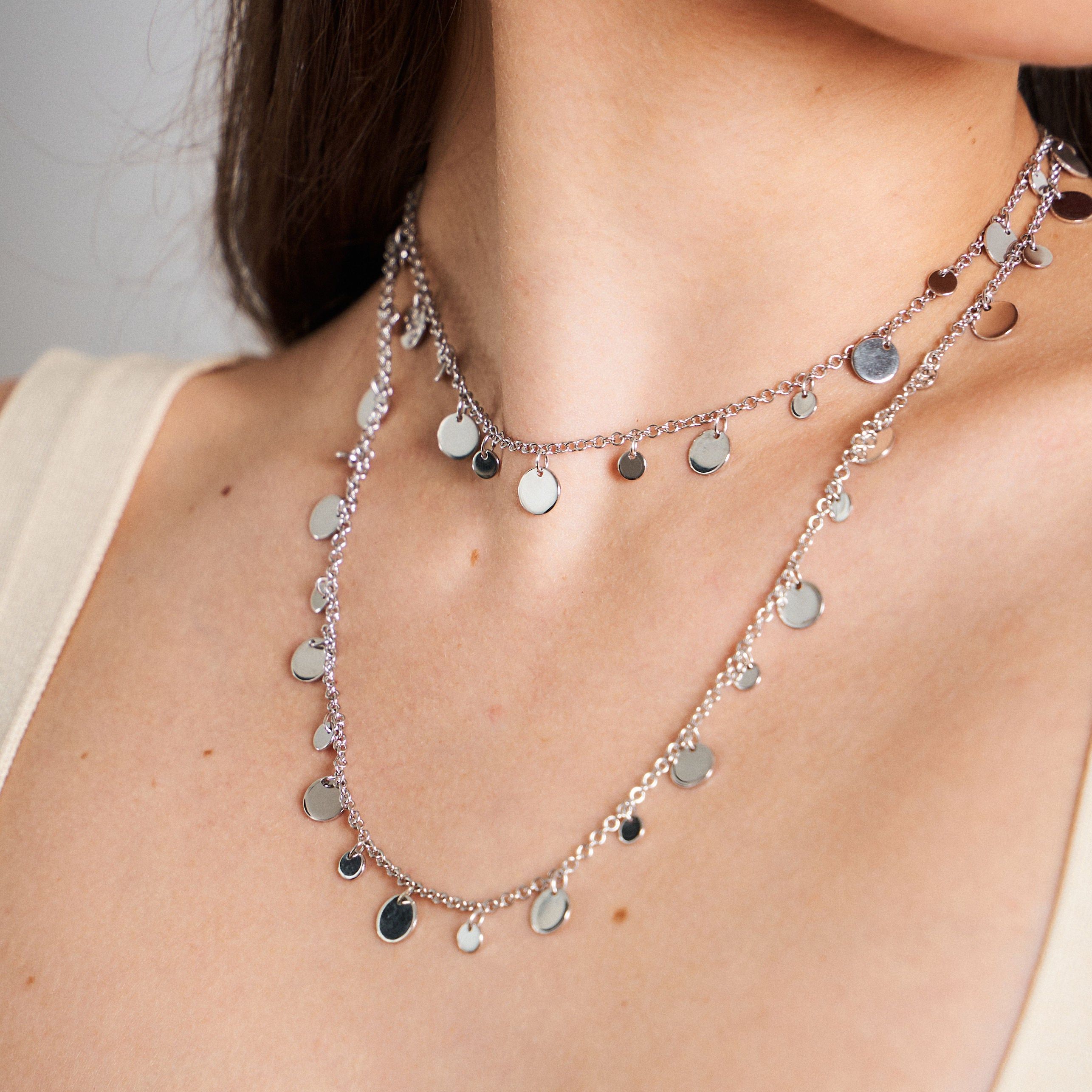 925 Silver w/ Multi Circles Necklace sold by Kenneth Jay Lane product image thumbnail 2