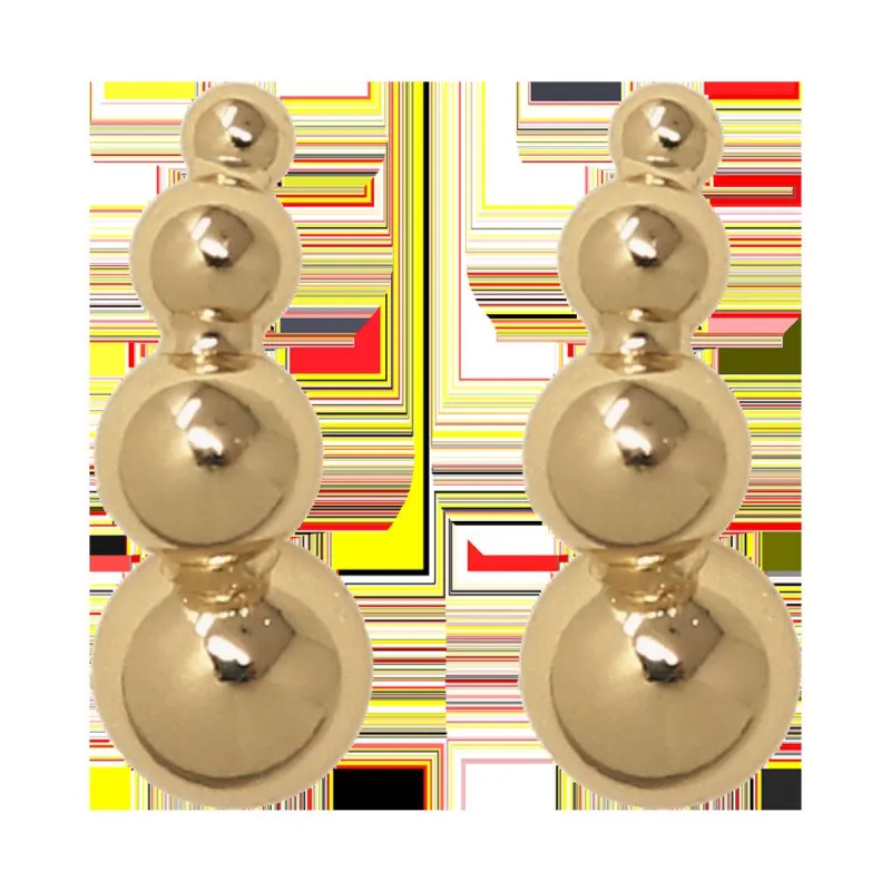 Gold Graduated Ball Pierced Earring sold by Kenneth Jay Lane