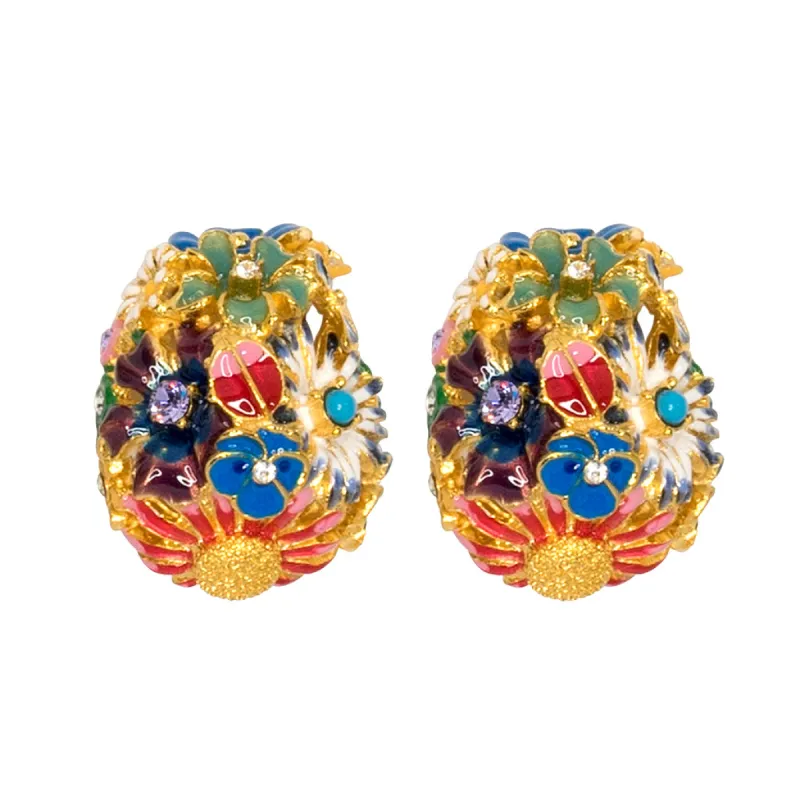 Flower Bug Clip Earrings sold by Kenneth Jay Lane