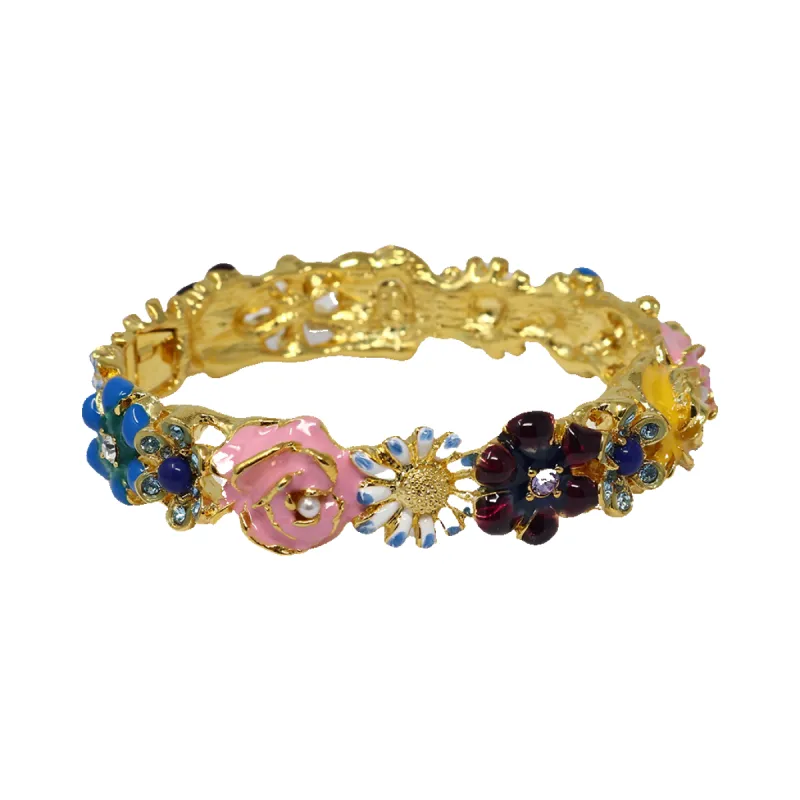 Multicolored Flower Bracelet sold by Kenneth Jay Lane